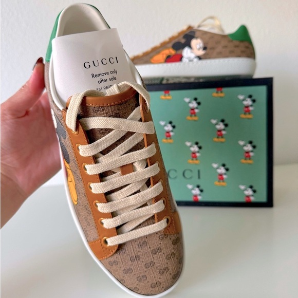 NIB Gucci x Disney Mickey Mouse Ace Sneakers, Women’s 38/8 - Picture 4 of 15